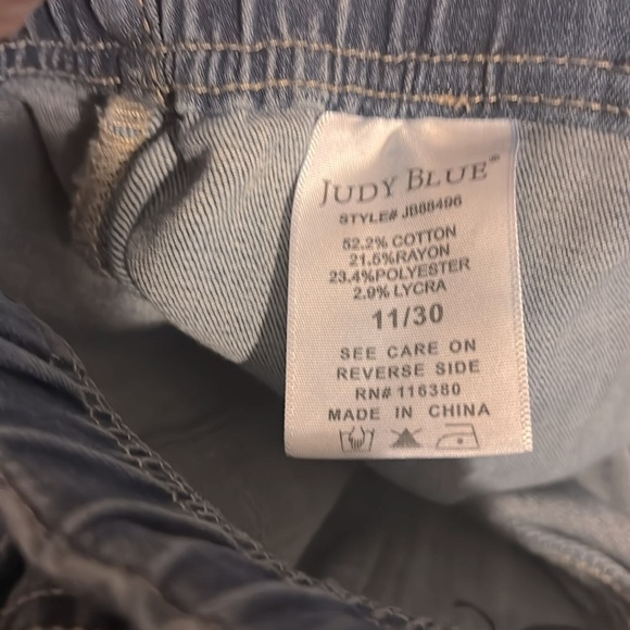 Judy Blue Women's High Waist Pull On Jogger Jeans Sz 11/30 Drawstring Pockets - Picture 3 of 7